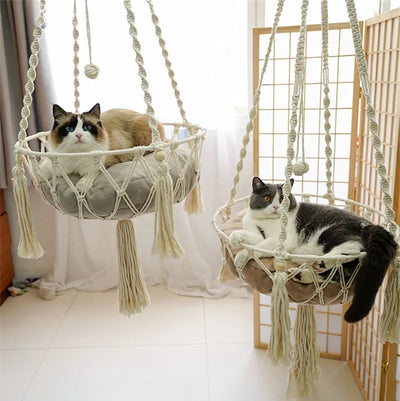 Weaved Cotton Rope Hammock